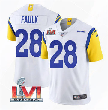 Marshall Faulk Los Angeles Rams white Vapor jersey