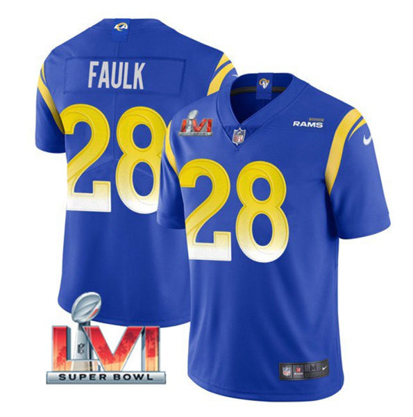 Marshall Faulk Los Angeles Rams royal Vapor jersey