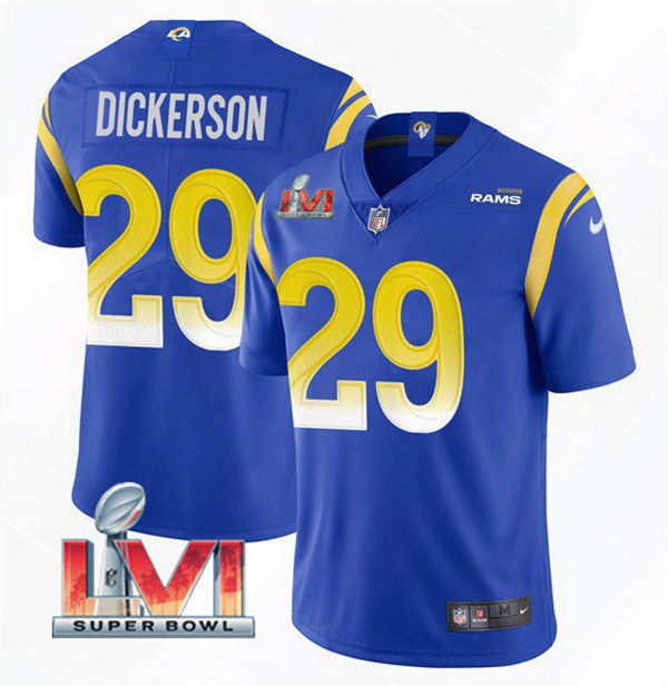 Eric Dickerson Los Angeles Rams royal Vapor jersey