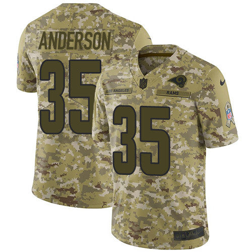 C.J. Anderson Los Angeles Rams camo Salute To Service jersey