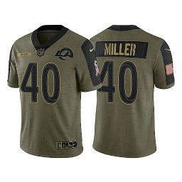 Von Miller Los Angeles Rams olive Salute To Service jersey