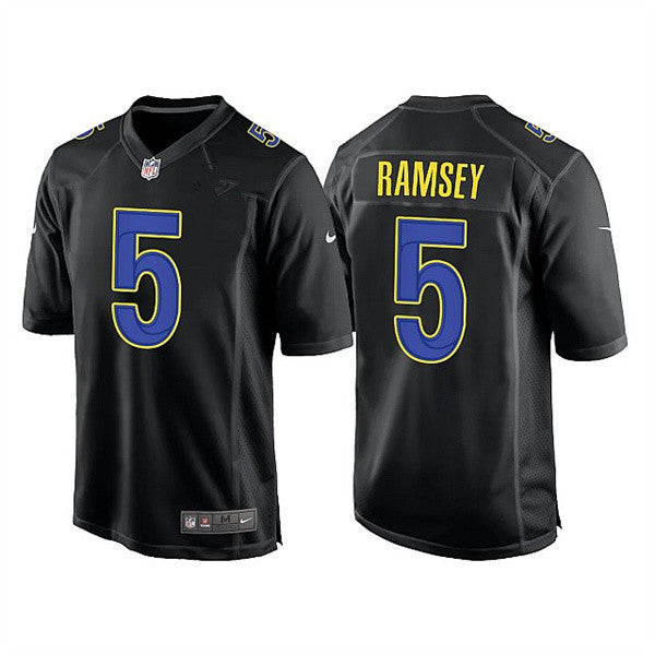Jalen Ramsey Los Angeles Rams black Game jersey