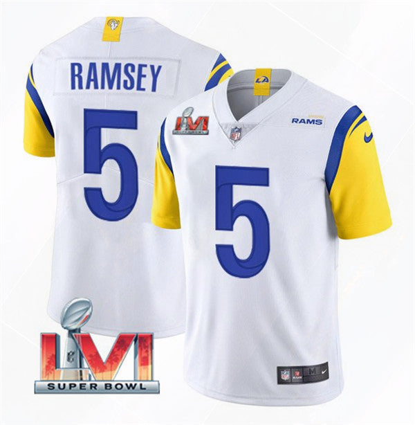 Jalen Ramsey Los Angeles Rams white Vapor jersey