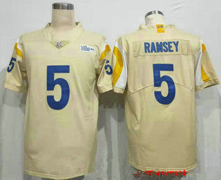 Jalen Ramsey Los Angeles Rams cream Vapor jersey