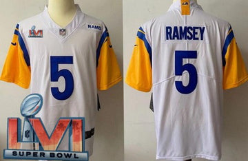 Jalen Ramsey Los Angeles Rams white Vapor jersey