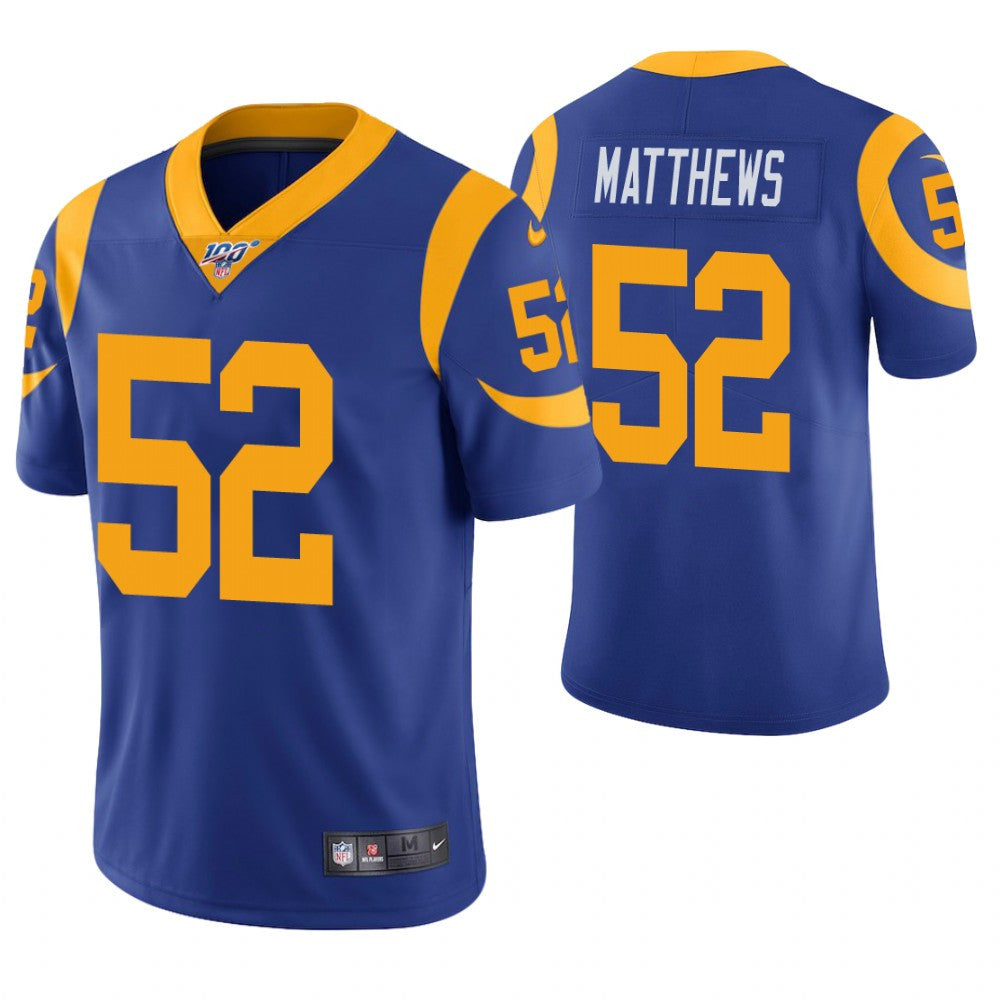 Clay Matthews Los Angeles Rams royal Vapor jersey