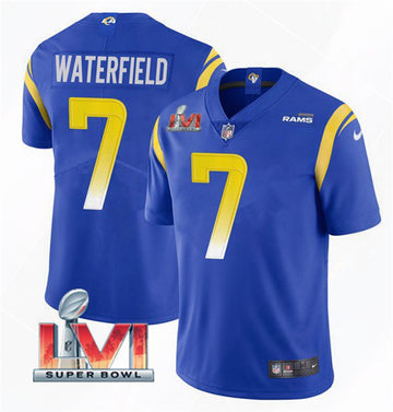 Bob Waterfield Los Angeles Rams royal Vapor jersey