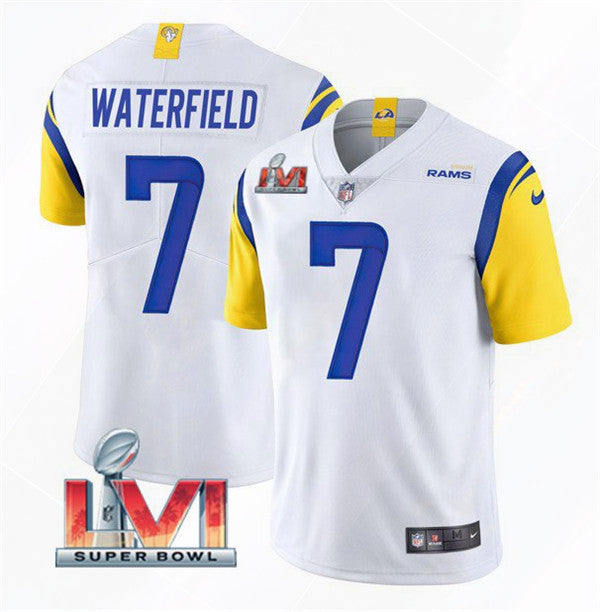 Bob Waterfield Los Angeles Rams white Vapor jersey