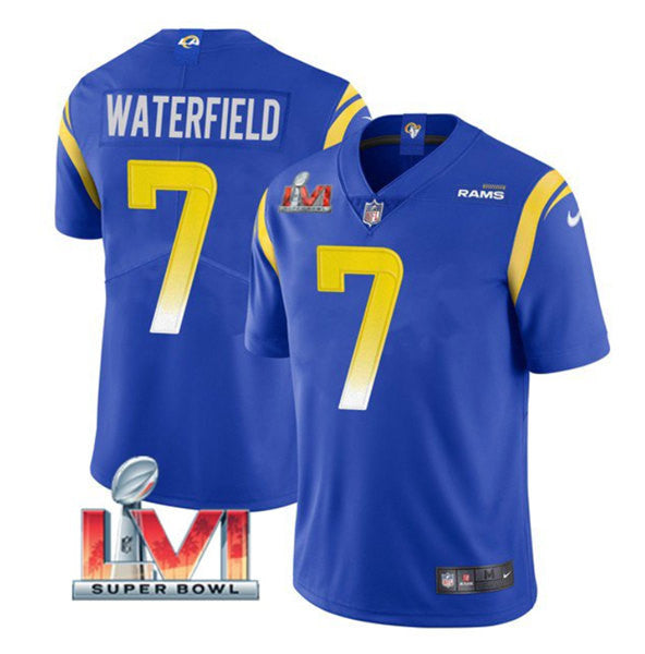 Bob Waterfield Los Angeles Rams royal Vapor jersey