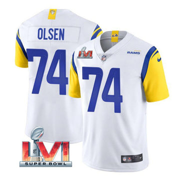 Merlin Olsen Los Angeles Rams white Vapor jersey