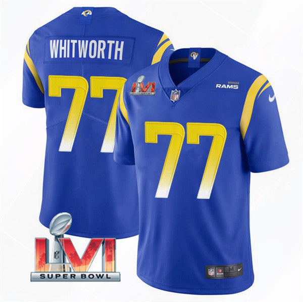 Andrew Whitworth Los Angeles Rams royal Vapor jersey