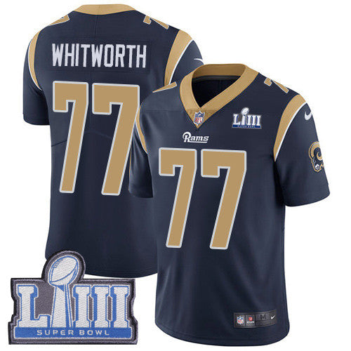 Andrew Whitworth Los Angeles Rams navy Vapor jersey
