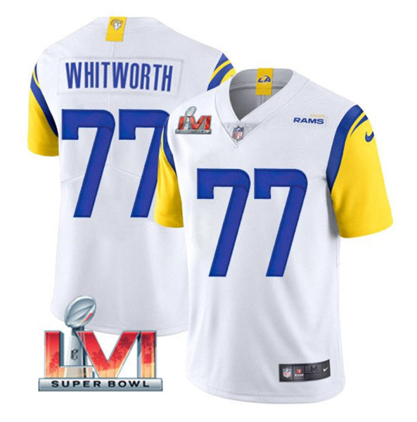 Andrew Whitworth Los Angeles Rams white Vapor jersey