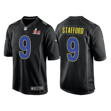 Matthew Stafford Los Angeles Rams black Game jersey