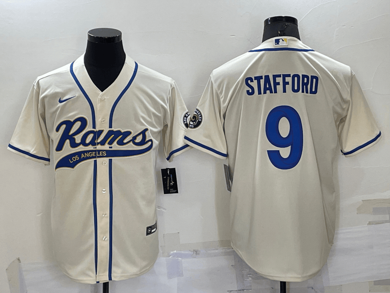 Matthew Stafford Los Angeles Rams cream jersey