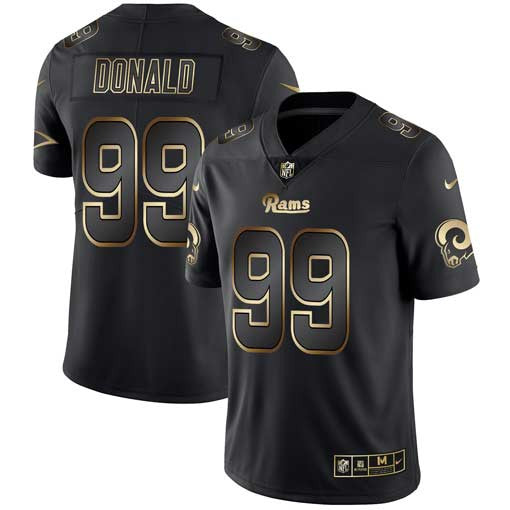 Aaron Donald Los Angeles Rams black jersey