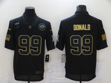 Aaron Donald Los Angeles Rams black Salute To Service jersey