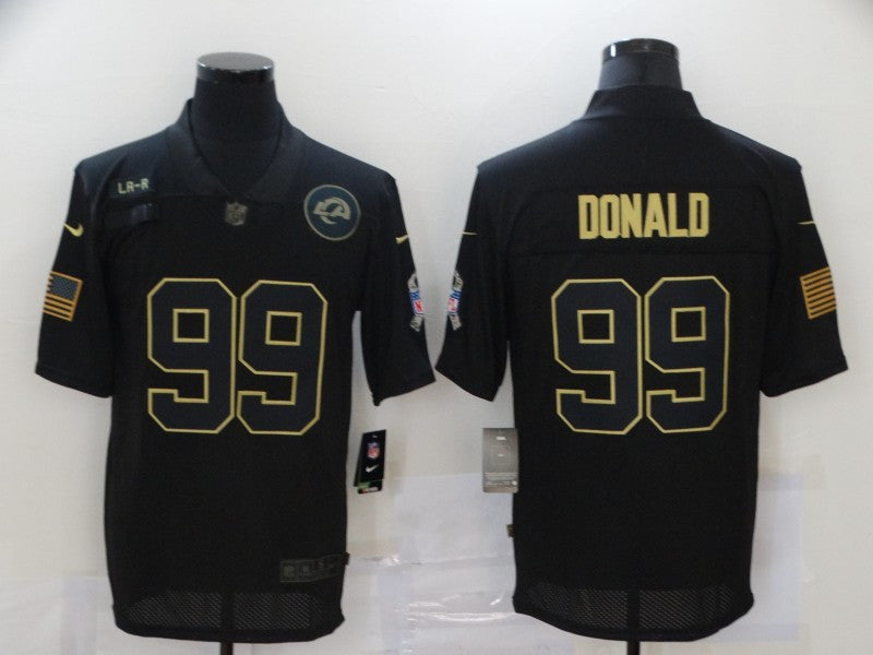 Aaron Donald Los Angeles Rams black Salute To Service jersey