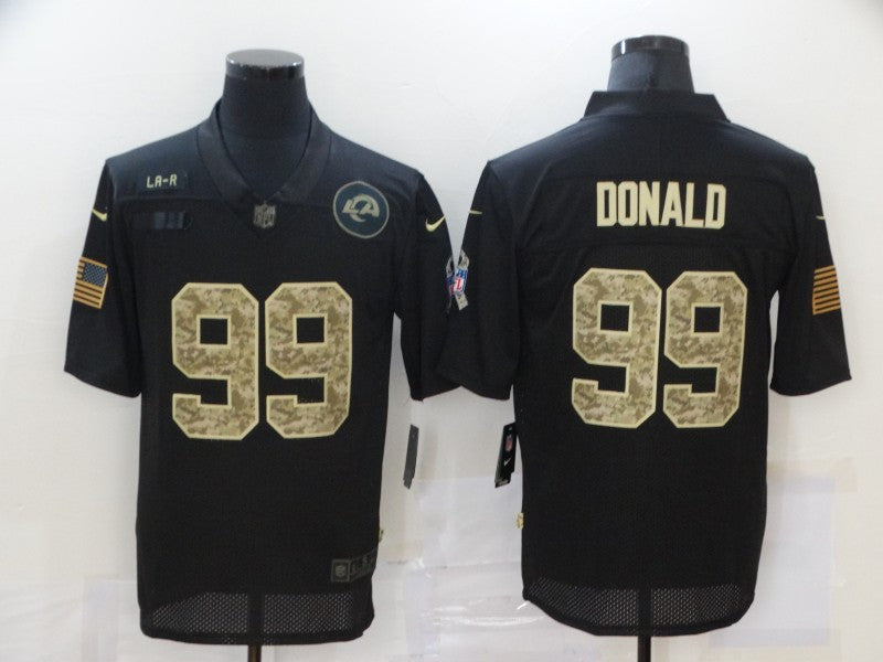 Aaron Donald Los Angeles Rams black Salute To Service jersey