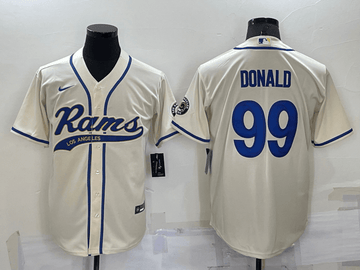 Aaron Donald Los Angeles Rams cream jersey