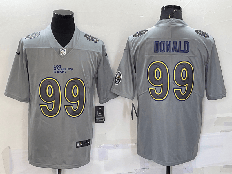 Aaron Donald Logo Los Angeles Rams grey Vapor jersey