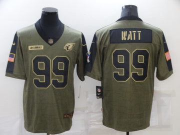 Aaron Donald Los Angeles Rams olive Salute To Service jersey
