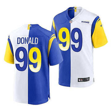 Aaron Donald Los Angeles Rams royal Split jersey