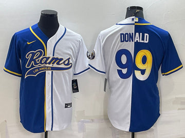Aaron Donald Los Angeles Rams royal Split jersey