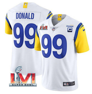 Aaron Donald Los Angeles Rams white Vapor jersey