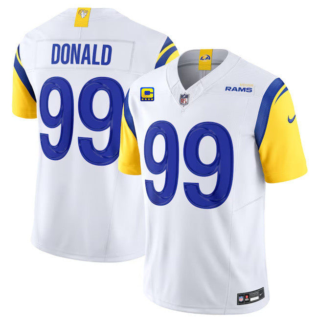 Aaron Donald Los Angeles Rams white Vapor jersey