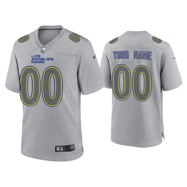 Custom Los Angeles Rams gray Game jersey