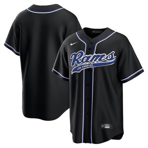 Custom Los Angeles Rams black jersey