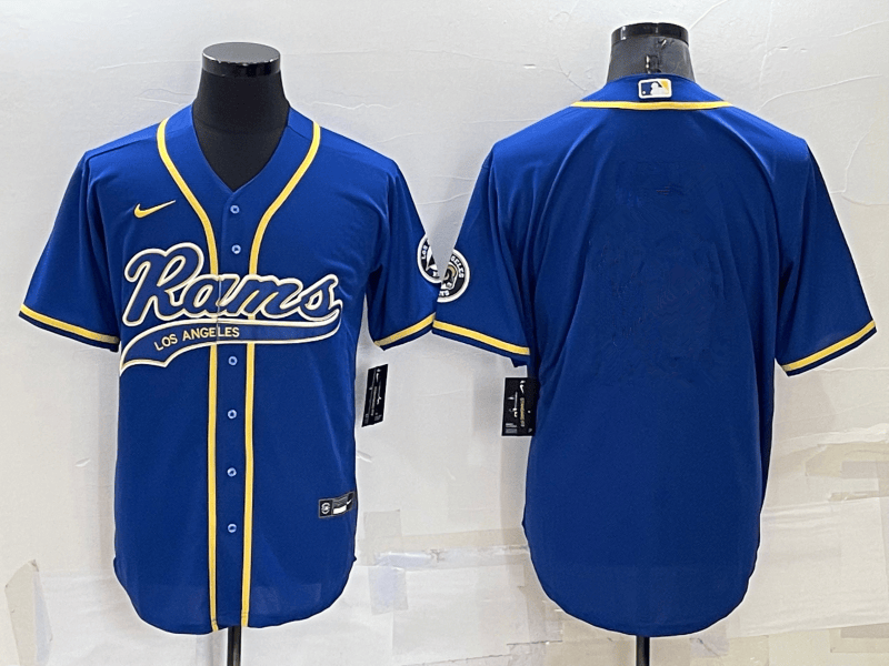 Custom Los Angeles Rams blue jersey