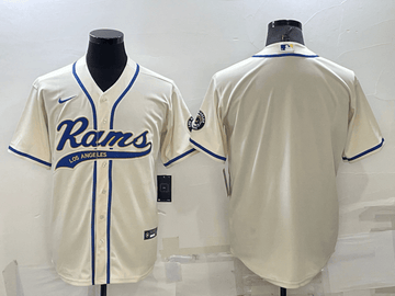 Custom Los Angeles Rams cream jersey