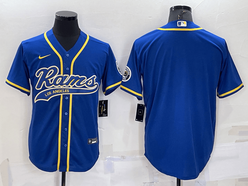 Blank Royal Los Angeles Rams blue jersey
