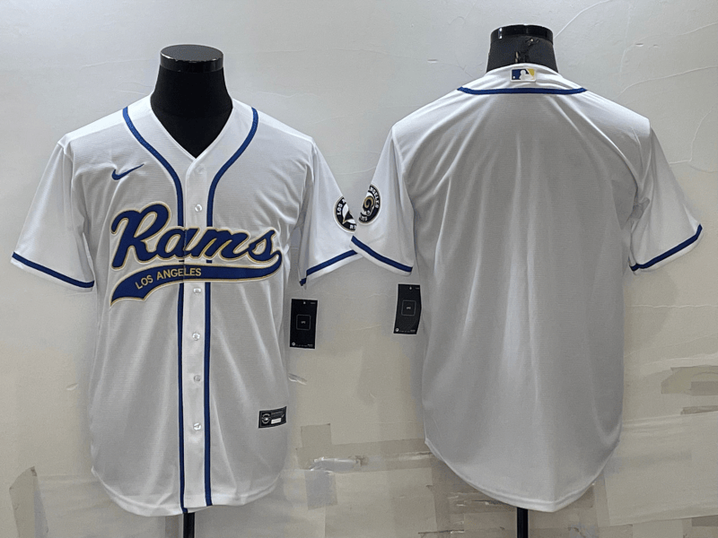 Custom Los Angeles Rams white jersey