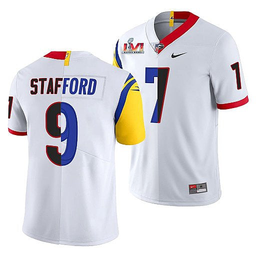 X Georgia Bulldogs Matthew Stafford Los Angeles Rams white Split jersey