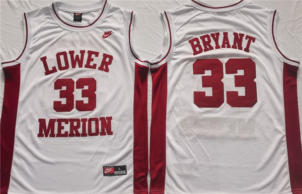 Kobe Bryant Lower Merion white jersey