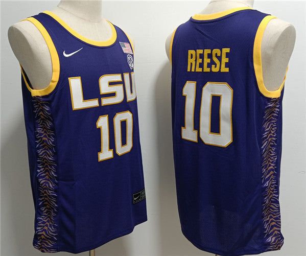 Angel Reese LSU Tigers purple jersey