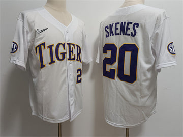 Paul Skenes LSU Tigers white jersey