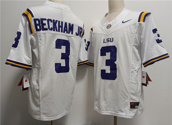 Odell Beckham Jr LSU Tigers white jersey