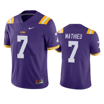 Tyrann Mathieu LSU Tigers purple Limited jersey