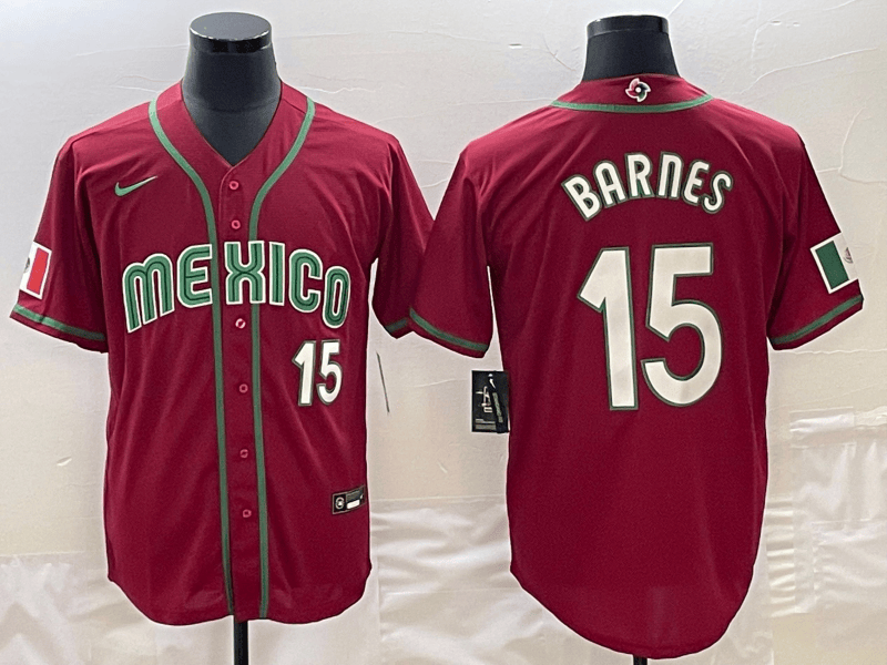 Austin Barnes Mexico Baseball red Classic jersey
