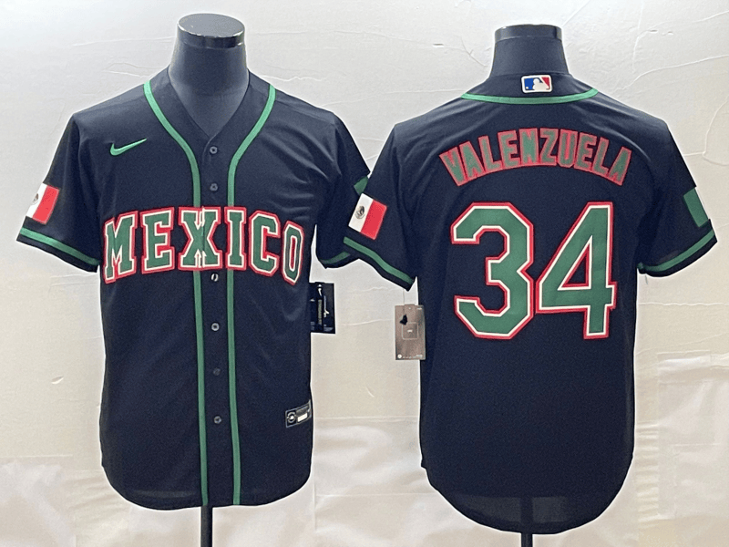 Fernando Valenzuela Mexico Baseball black Classic jersey