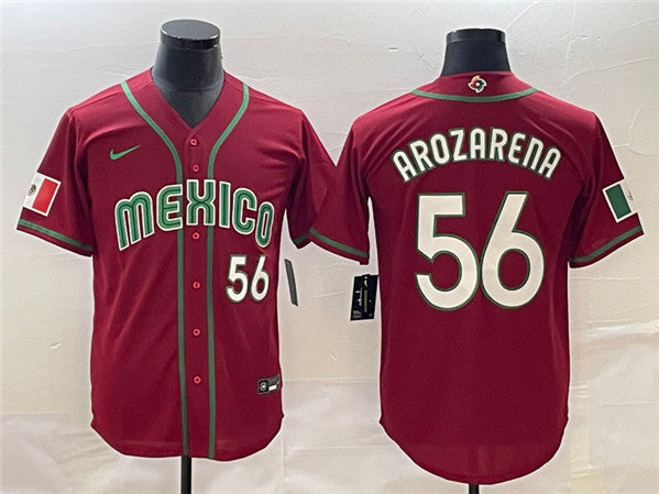 Randy Arozarena Mexico Baseball red Classic jersey