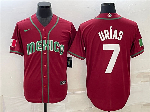 Julio Urías Mexico Baseball red Classic jersey