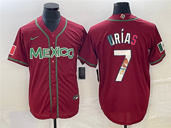 Julio Urías Mexico Baseball red Classic jersey