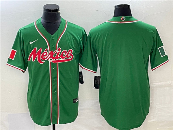 Custom Mexico Baseball green Classic jersey
