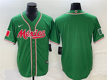 Custom Mexico Baseball green Classic jersey