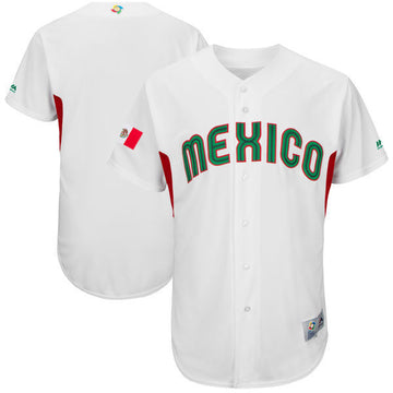 Majestic Mexico Baseball white Authentic jersey